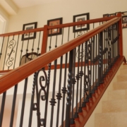 Wood and Metal Stair Railing